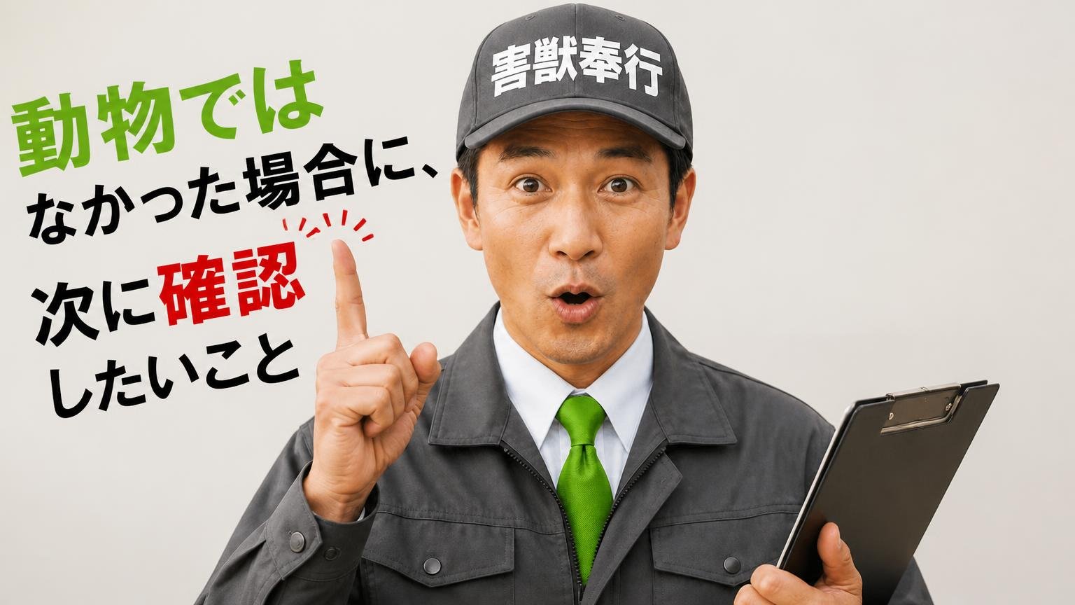 動物ではなかった場合に、次に確認したいこと