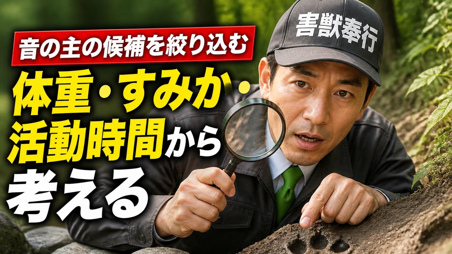 音の主の候補を絞り込む｜体重・すみか・活動時間から考える