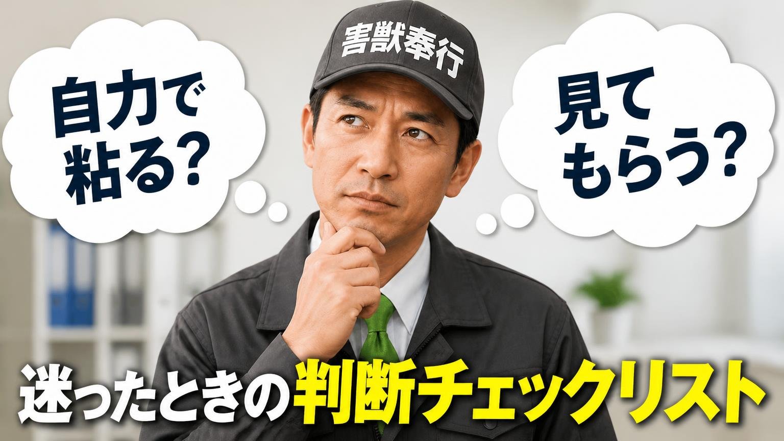 自力で粘るか、見てもらうか|迷ったときの判断チェックリスト