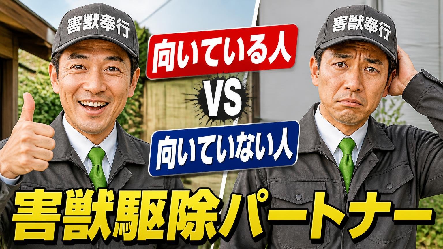 害獣駆除パートナーが向いている人・向いていない人