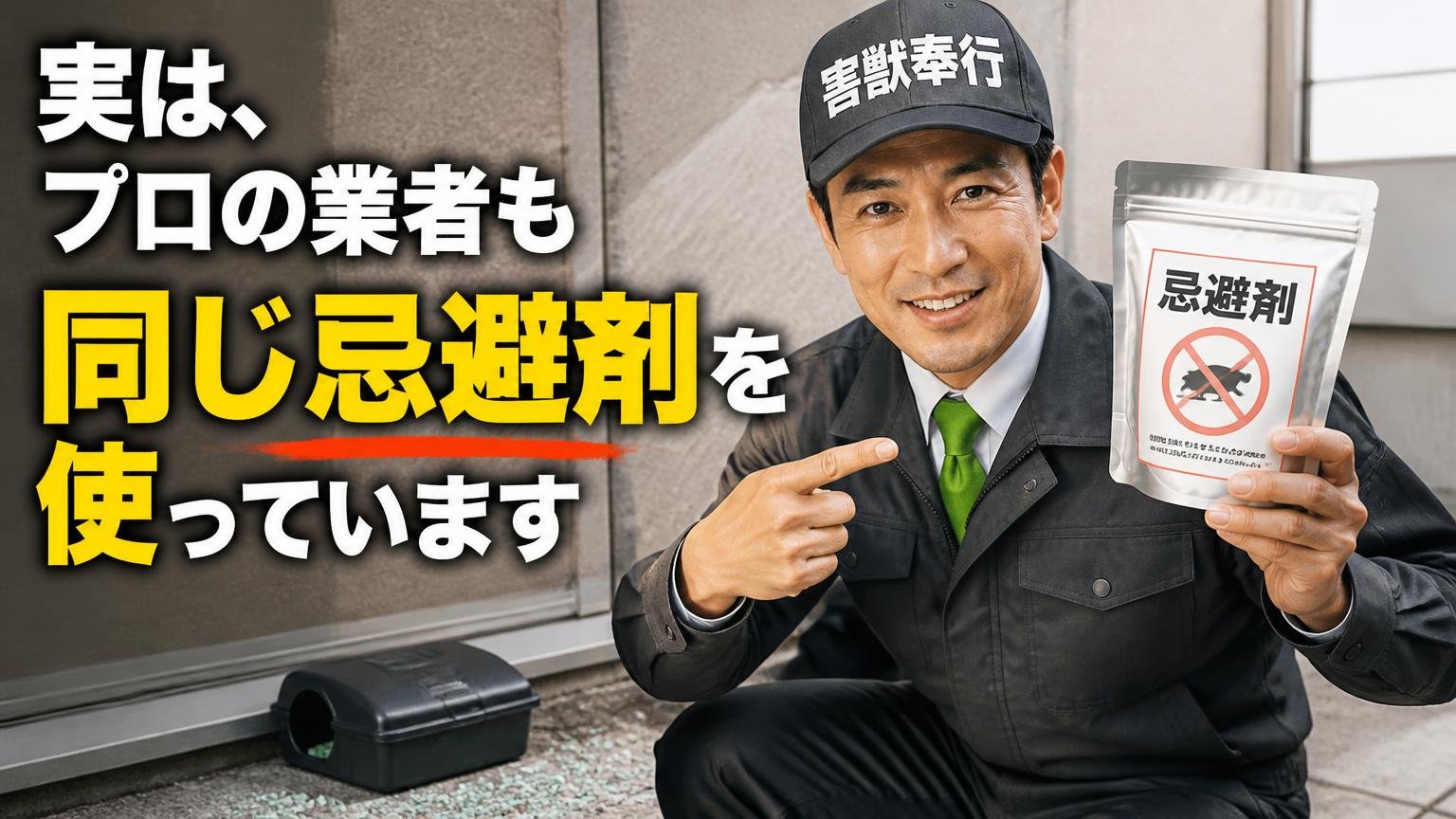 実は、プロの業者も同じ「忌避剤」を使っています