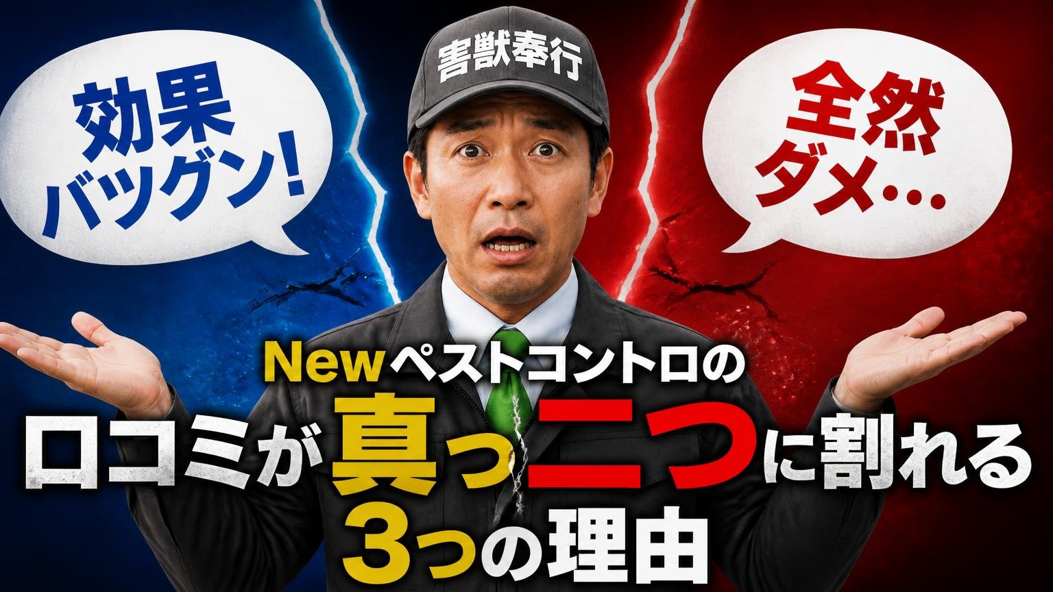 Newペストコントロの口コミが真っ二つに割れる3つの理由