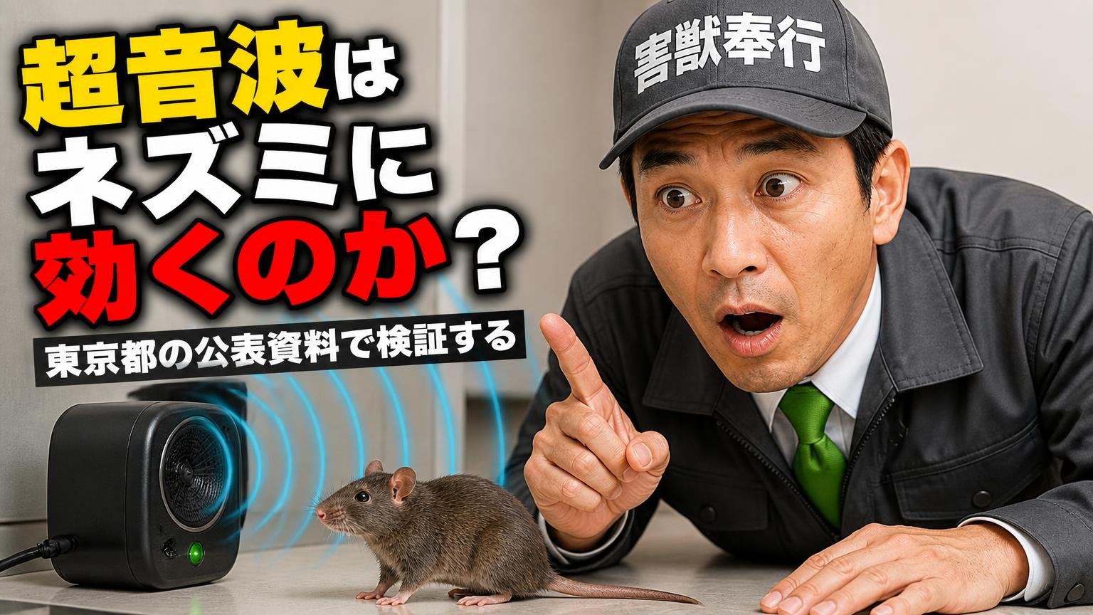超音波はネズミに効くのか？東京都の公表資料で検証する
