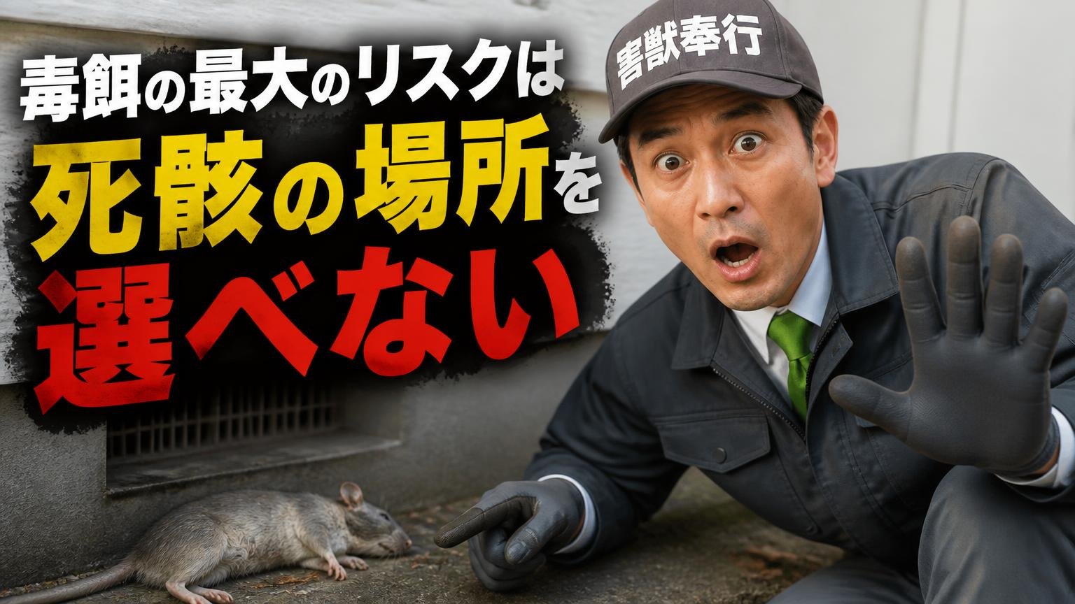 毒餌の最大のリスクは「死骸の場所を選べない」こと