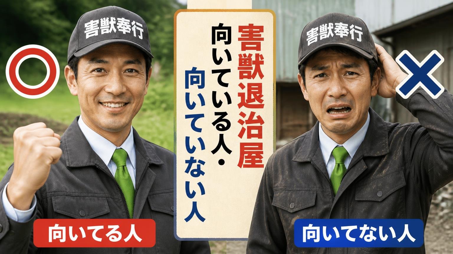 害獣退治屋さんが向いている人・向いていない人