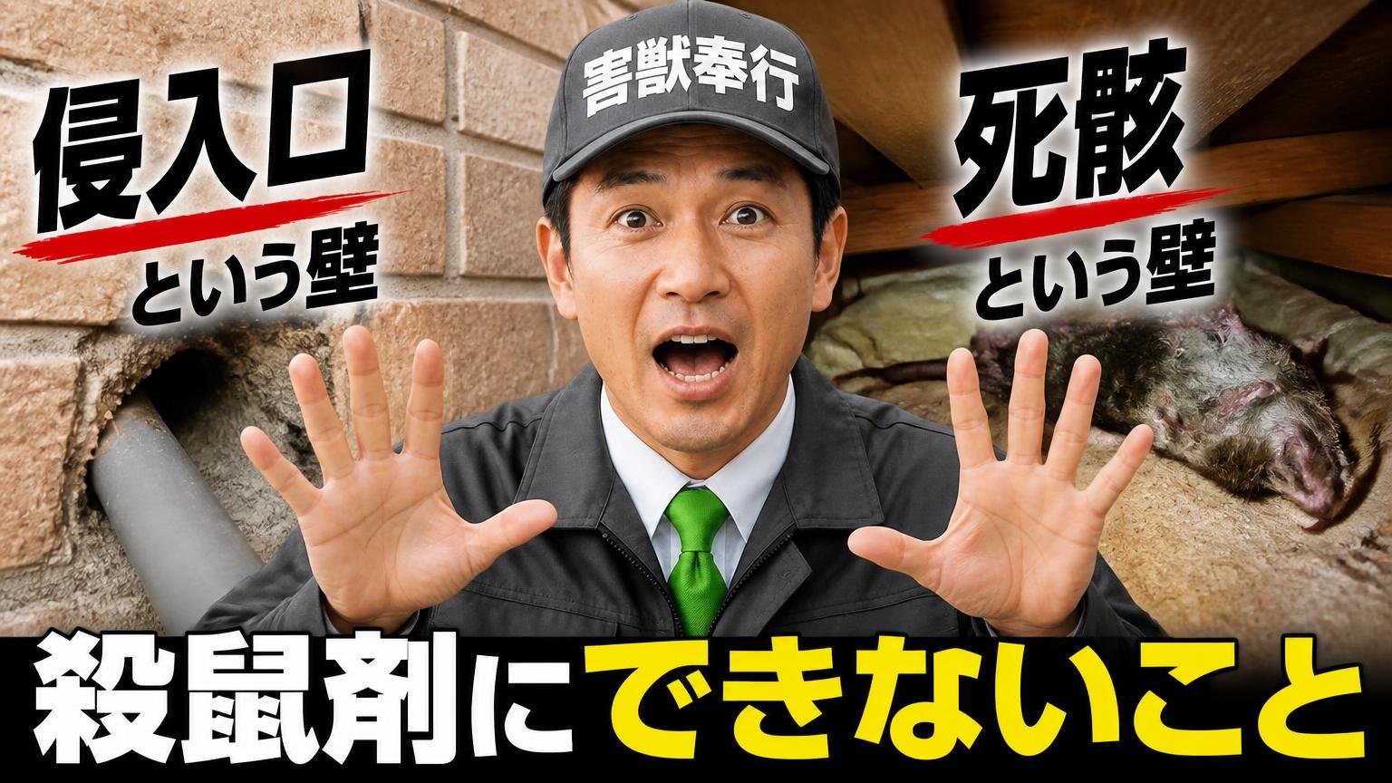 殺鼠剤にできないこと｜侵入口と死骸という、2つの構造的な壁