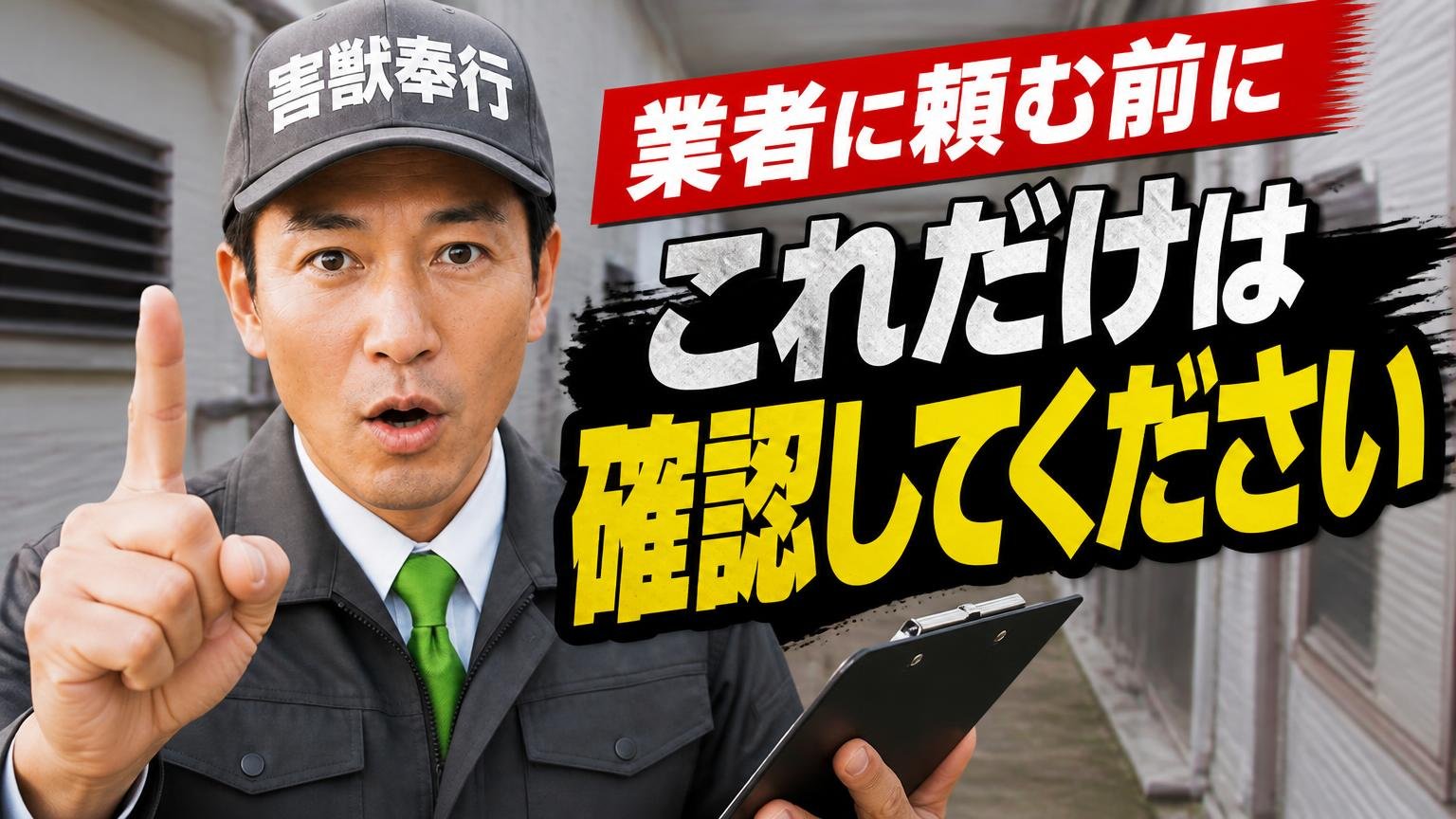 業者に頼む前に、これだけは確認してください