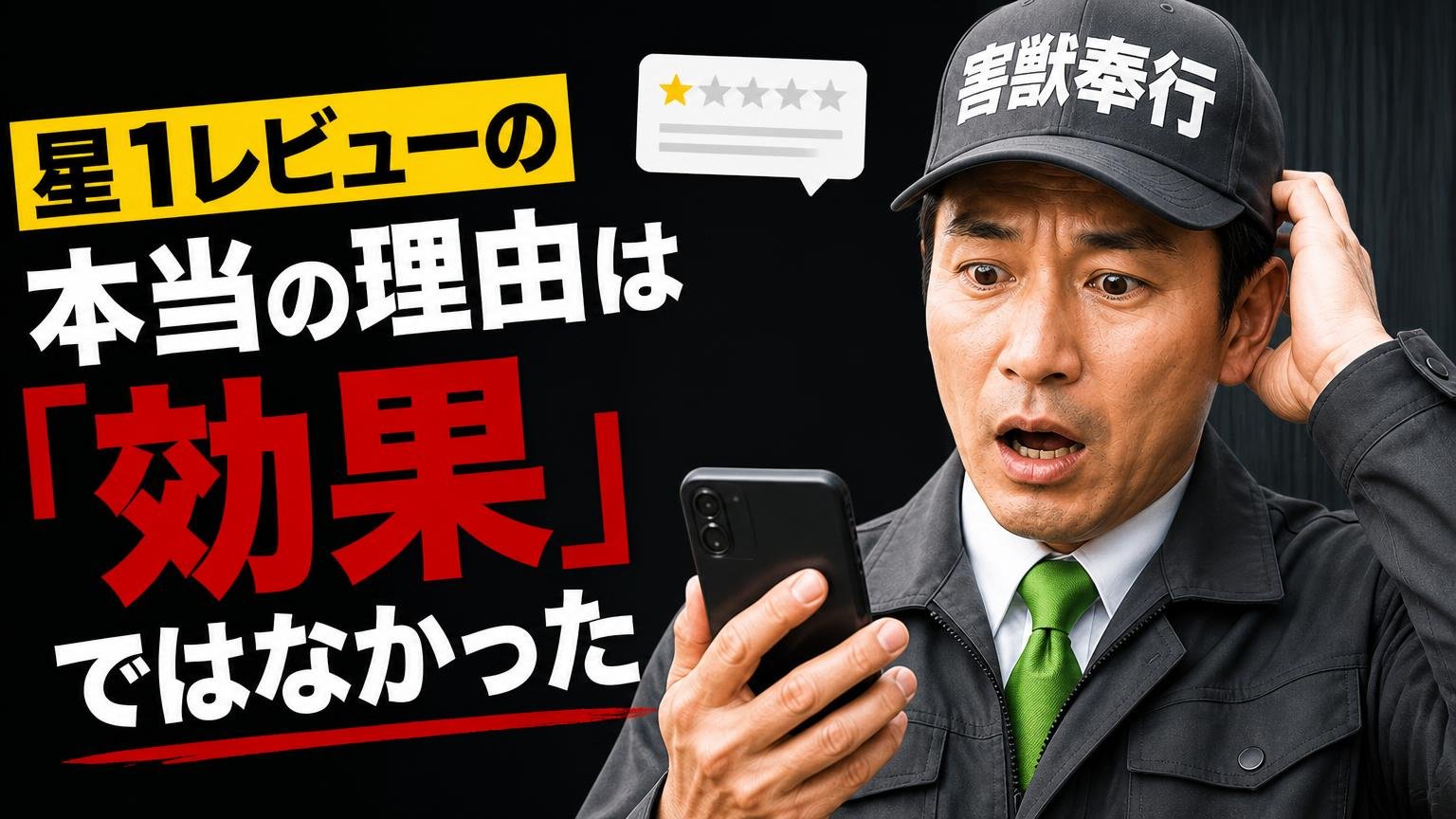 星1レビューの本当の理由は「効果」ではなかった