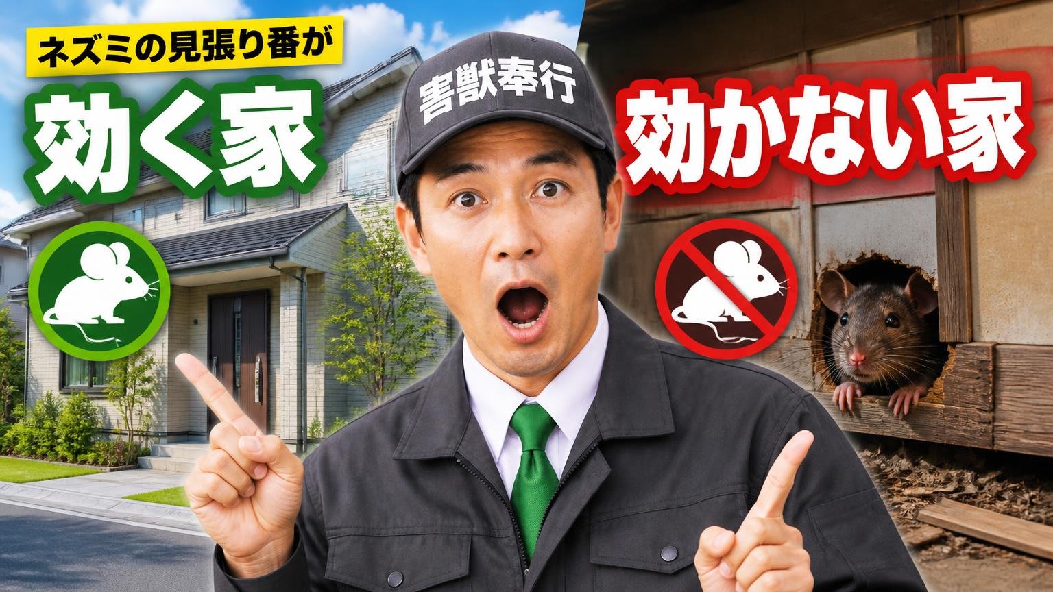 あなたの家は向いている?ネズミの見張り番が効く家・効かない家
