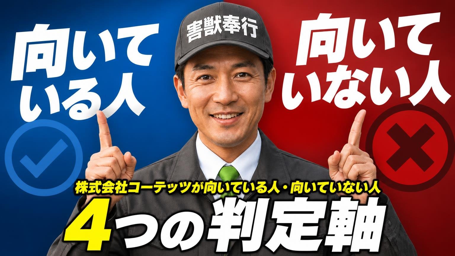 株式会社コーテッツが向いている人・向いていない人【4つの判定軸】