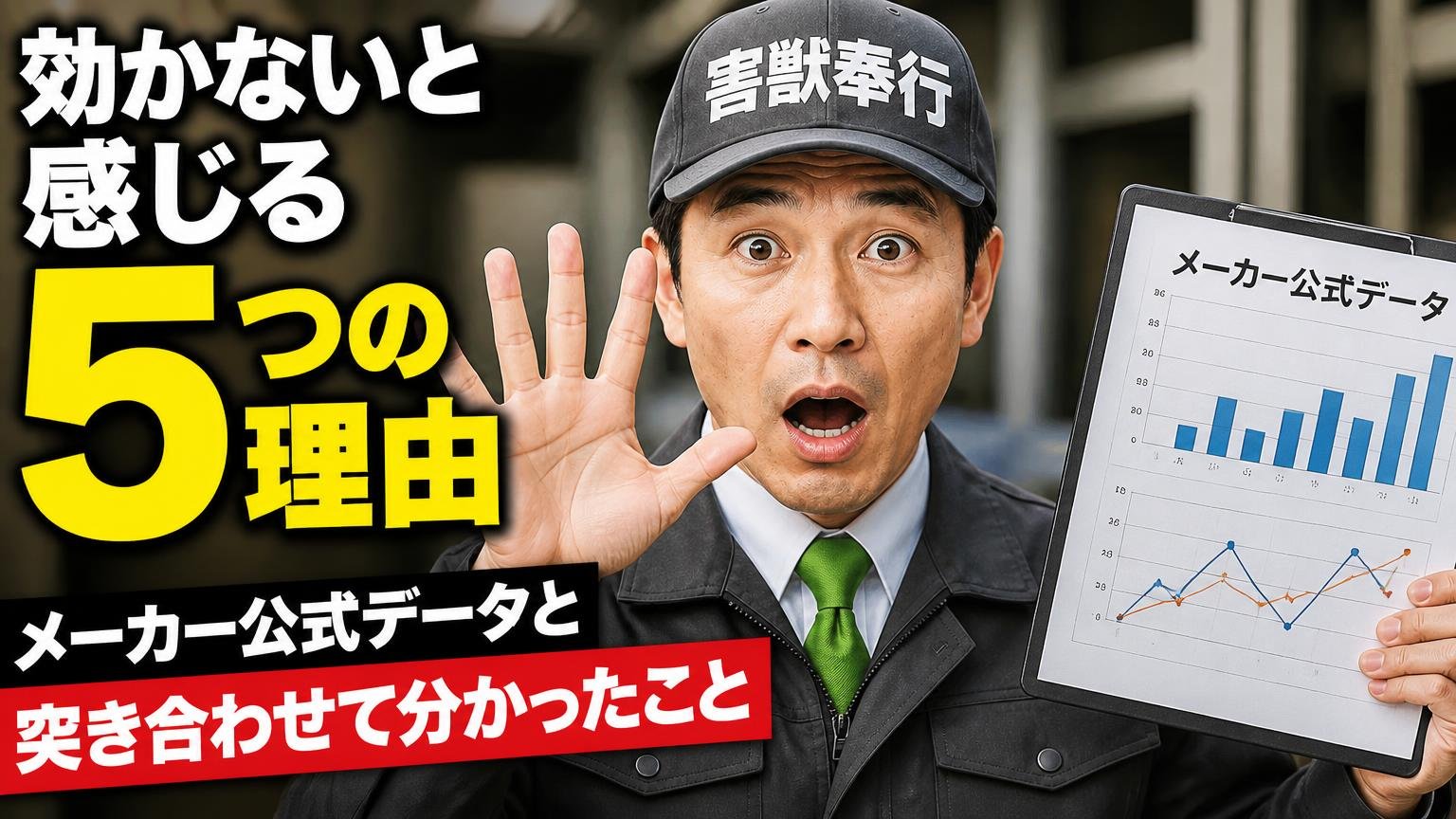 効かないと感じる5つの理由|メーカー公式データと突き合わせて分かったこと