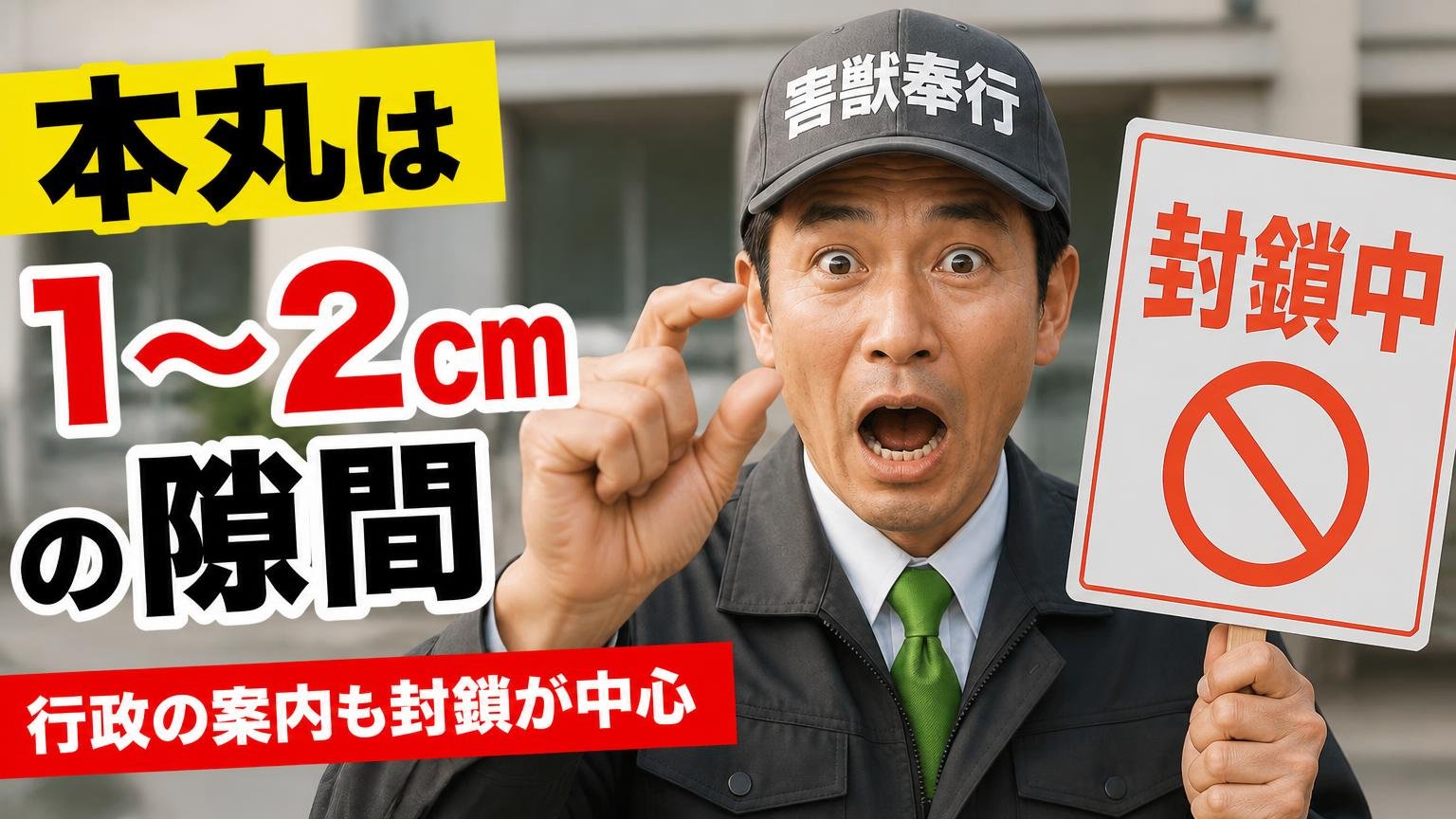 本丸は「1〜2センチの隙間」|行政の案内も封鎖が中心