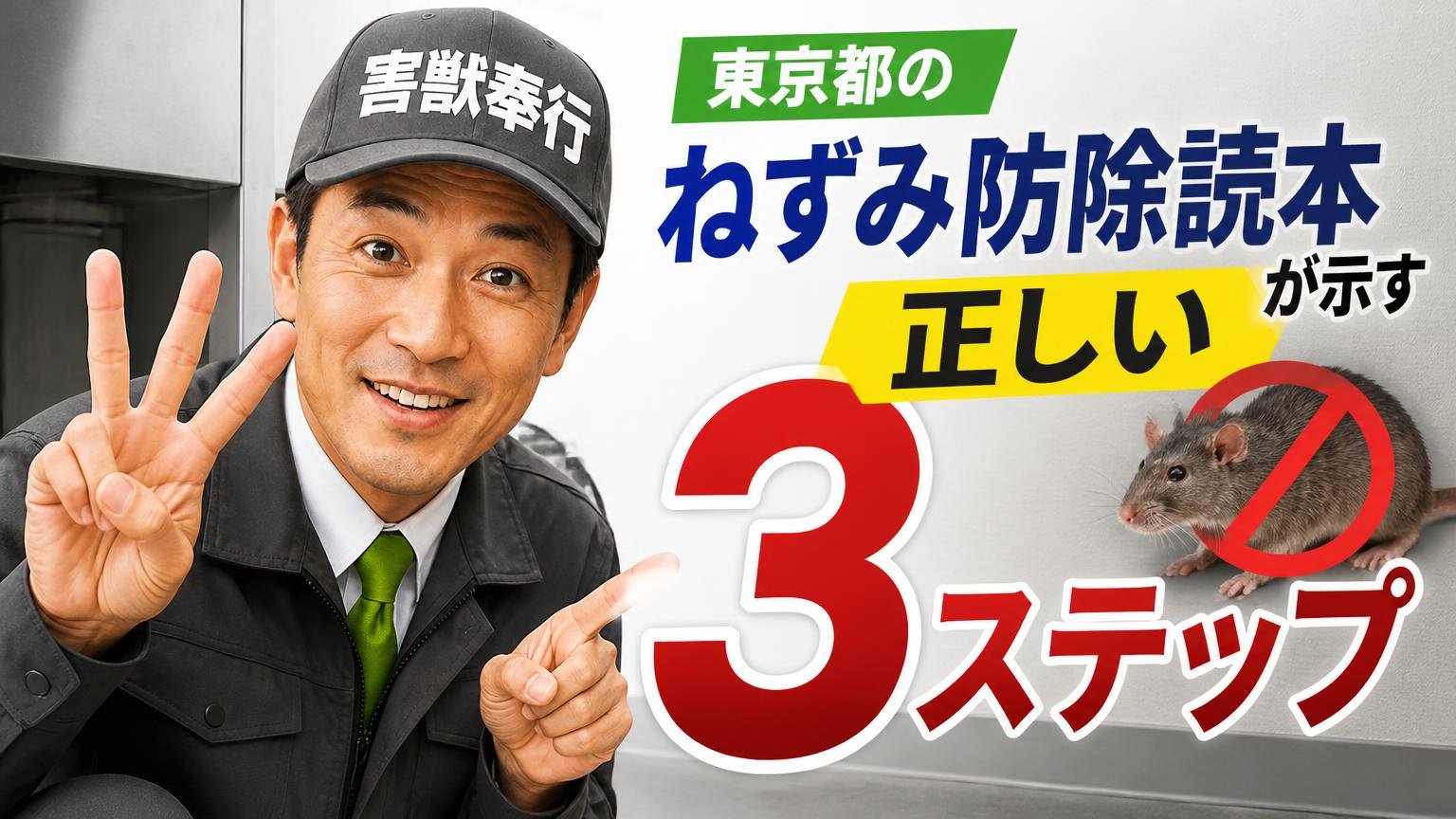 東京都の「ねずみ防除読本」が示す、正しい3ステップ