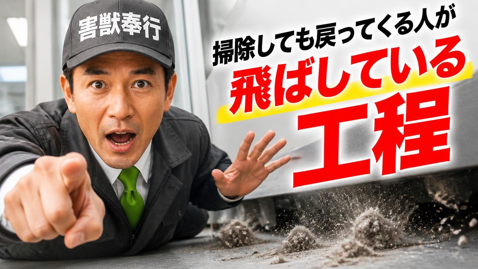掃除しても戻ってくる人が、飛ばしている工程があります