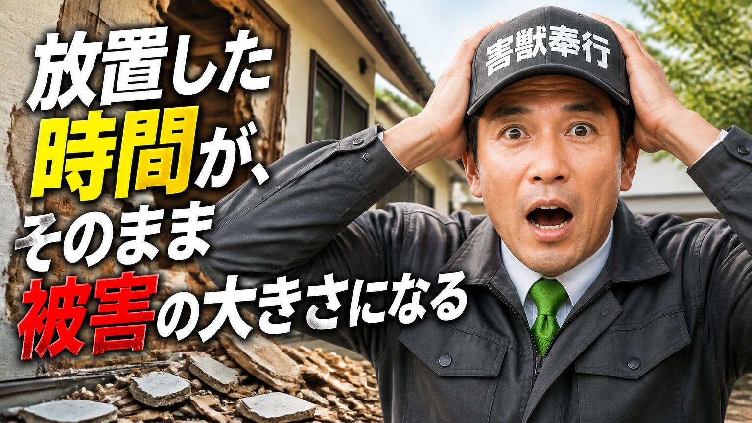 放置した時間が、そのまま被害の大きさになる