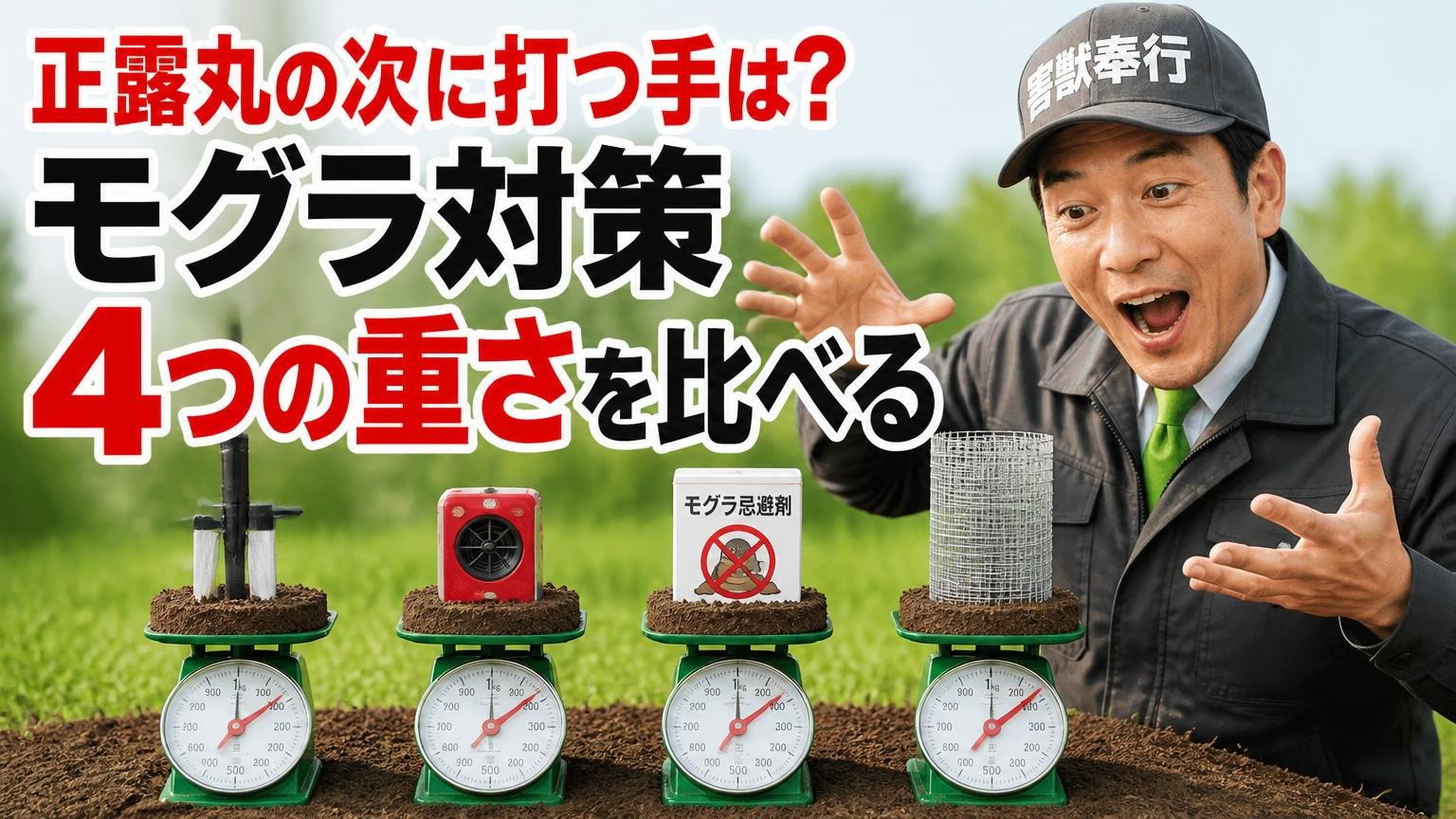 正露丸の次に打つ手は?モグラ対策4つの重さを比べる