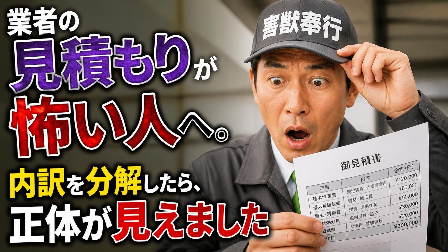 業者の見積もりが怖い人へ。内訳を分解したら、正体が見えました