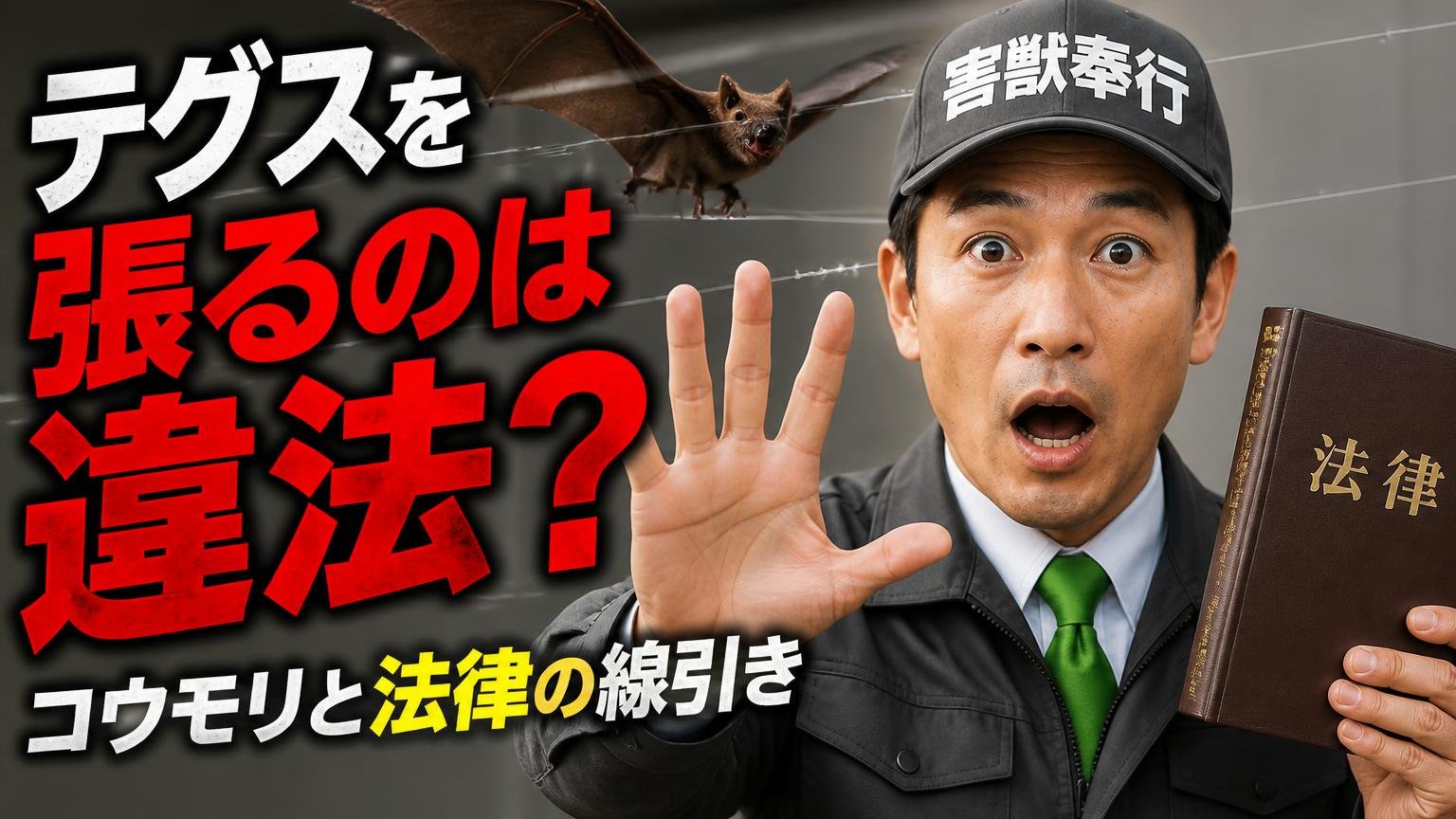 テグスを張るのは違法じゃない?コウモリと法律の線引き