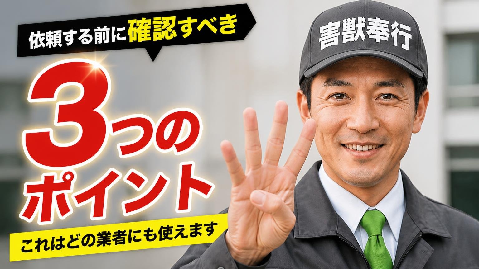 依頼する前に確認すべき3つのポイント|これはどの業者にも使えます
