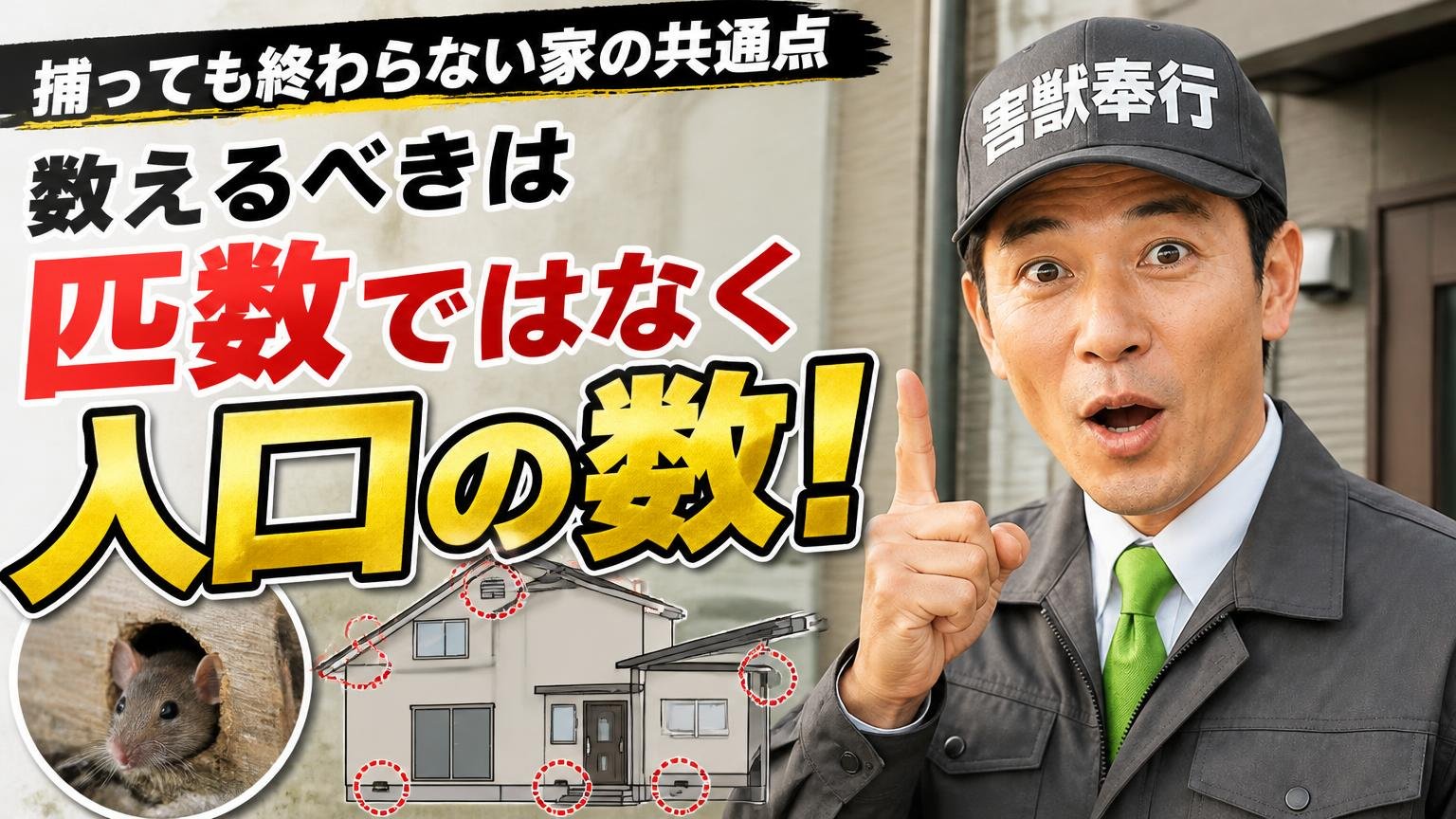 捕っても終わらない家の共通点|数えるべきは匹数ではなく「入口の数」