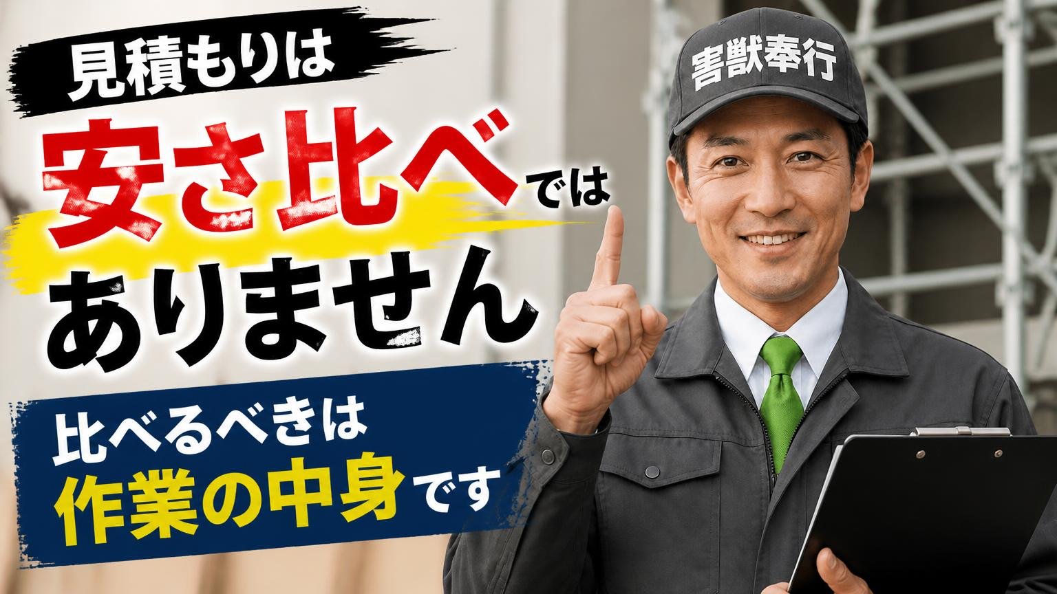 見積もりは「安さ比べ」ではありません――比べるべきは作業の中身です