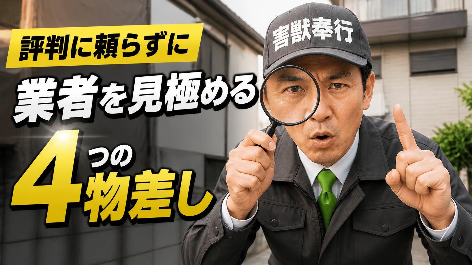 評判に頼らずに業者を見極める「4つの物差し」