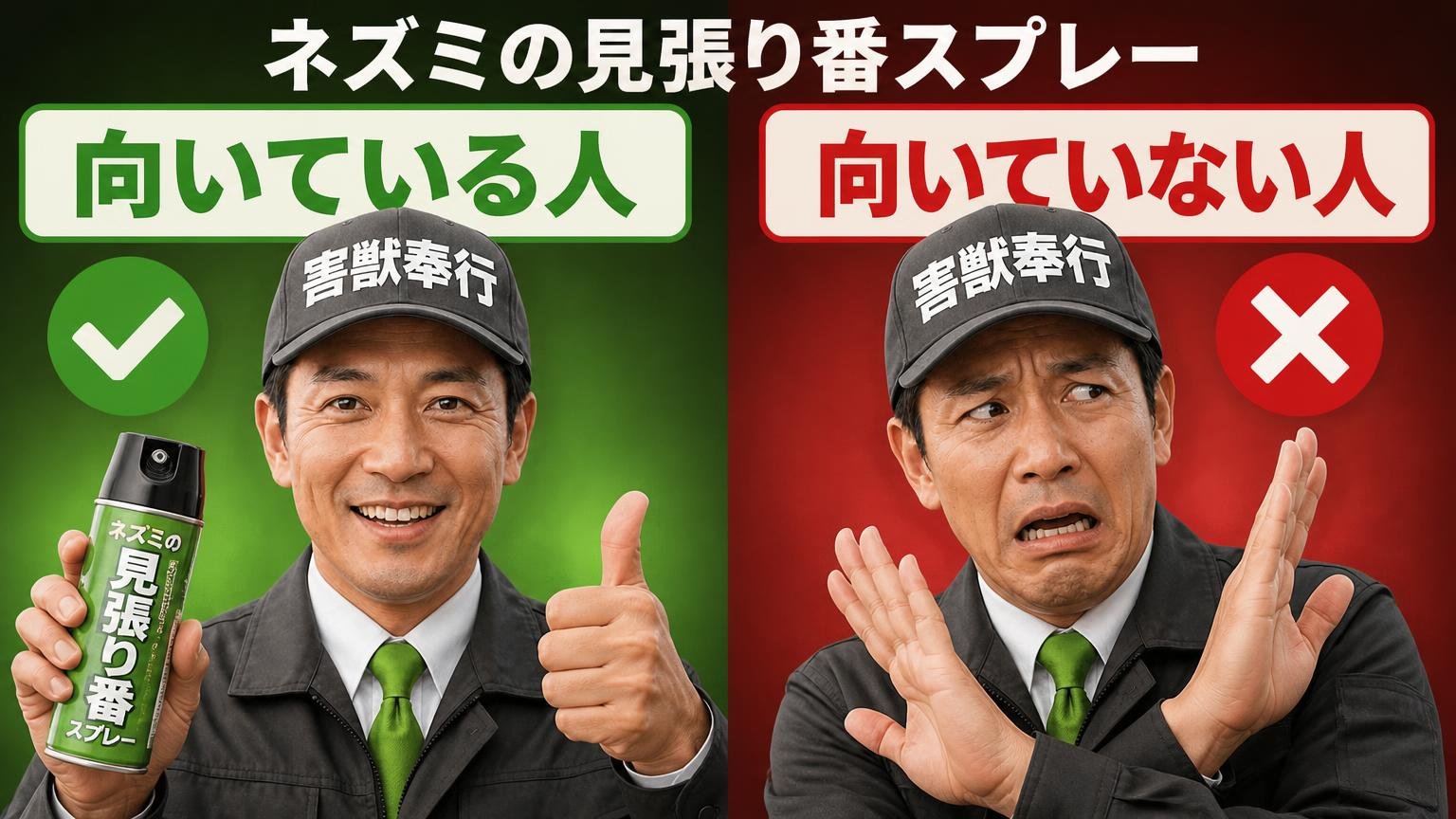 ネズミの見張り番スプレーが「向いている人」と「向いていない人」