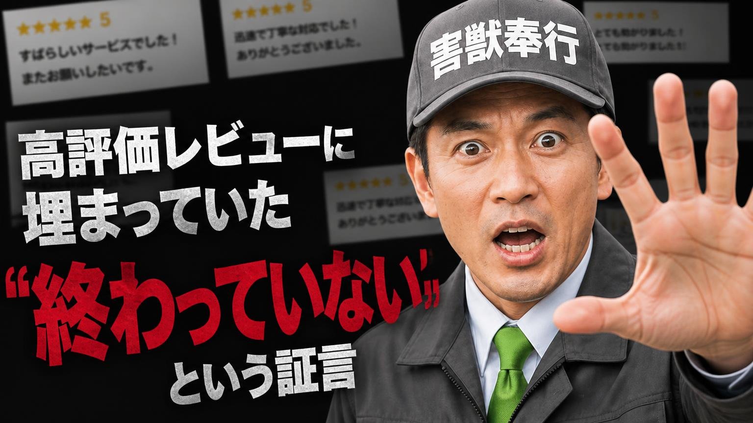 高評価レビューに埋まっていた「終わっていない」という証言