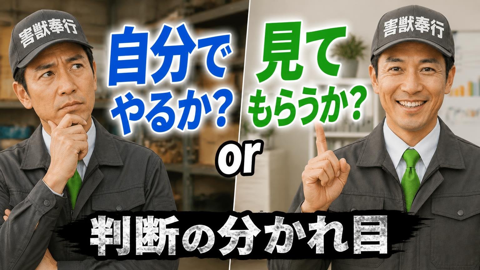 自分でやるか、見てもらうか|判断の分かれ目