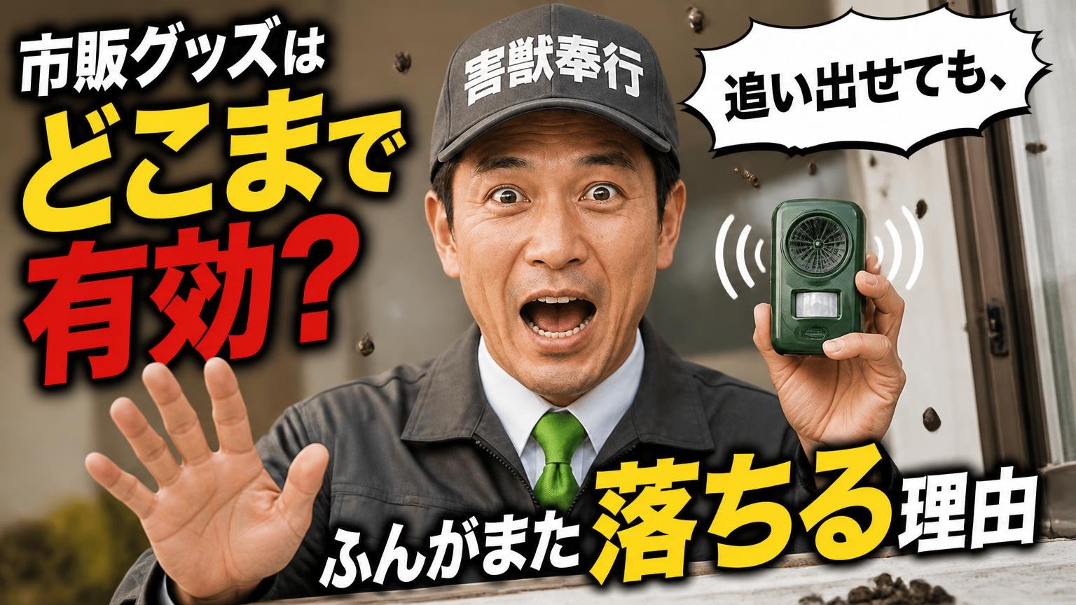 市販グッズはどこまで有効?追い出せても、ふんがまた落ちる理由