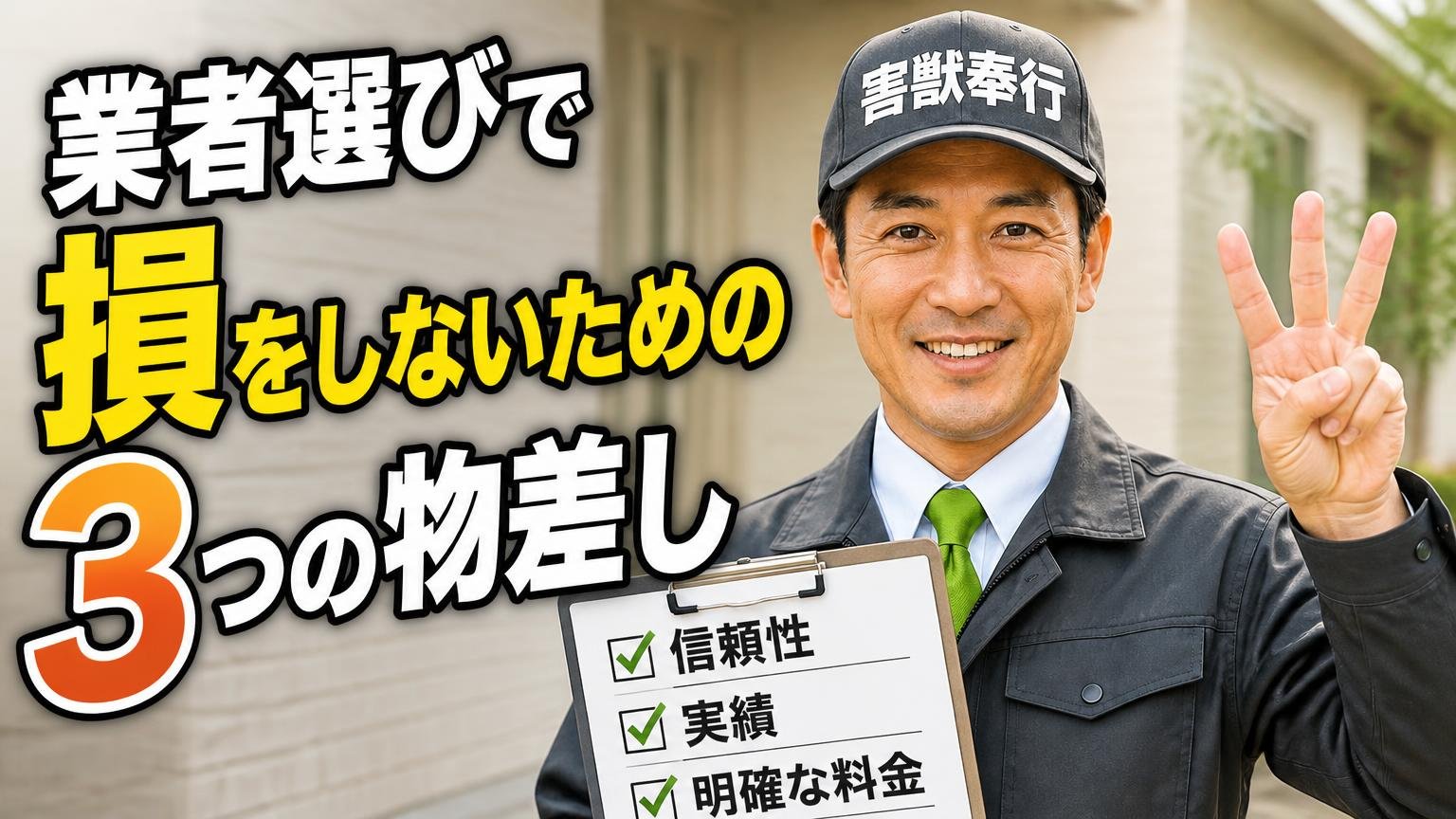 業者選びで損をしないための3つの物差し