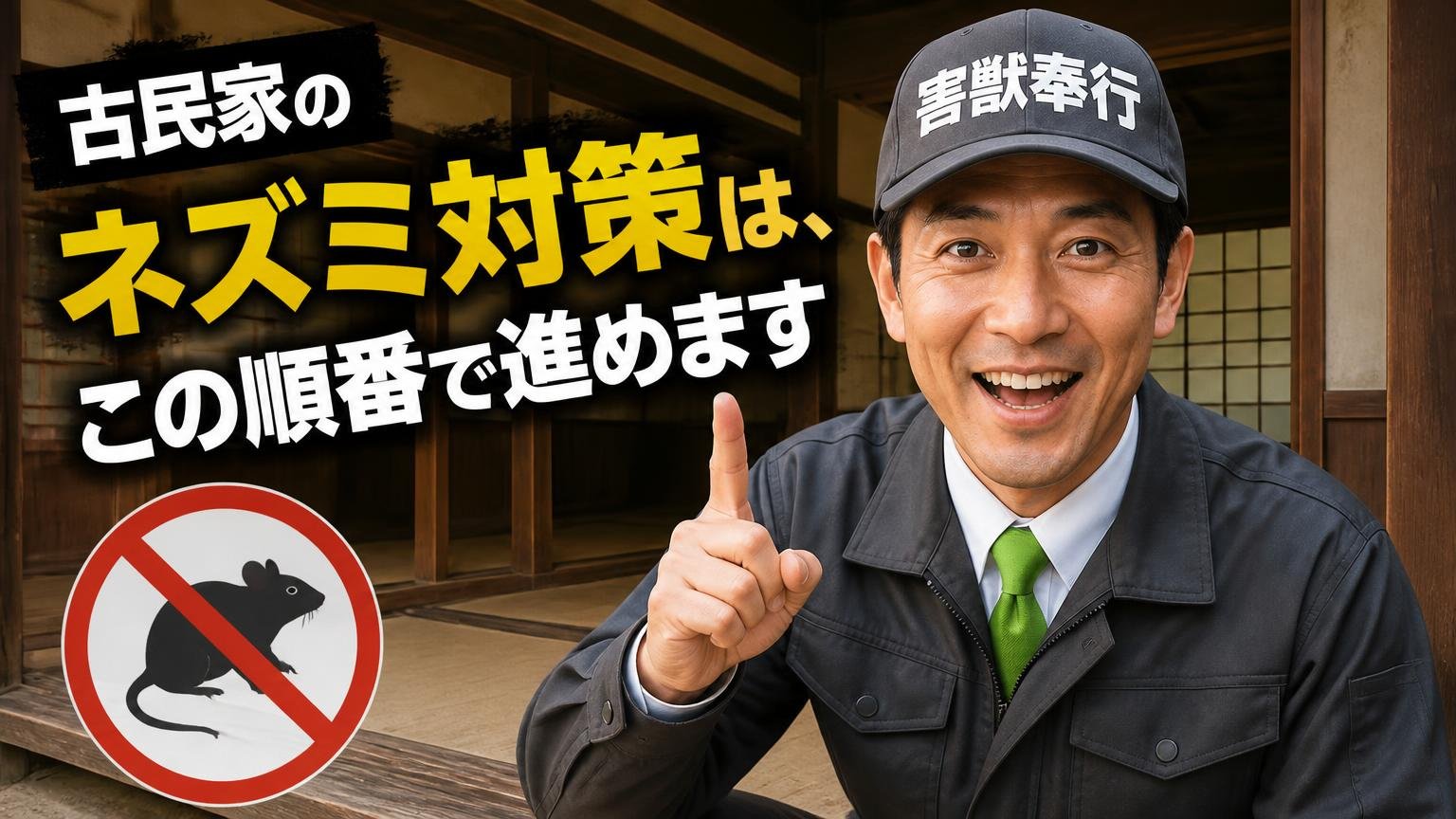 古民家のネズミ対策は、この順番で進めます