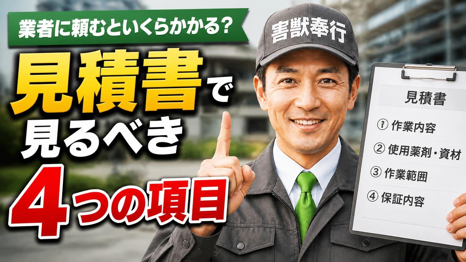 業者に頼むといくらかかる？見積書で見るべき4つの項目