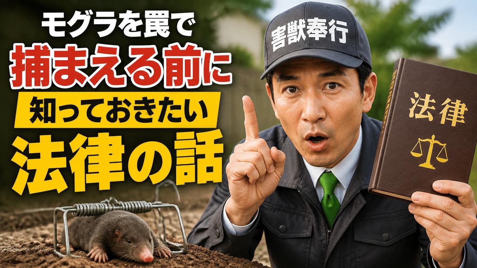 モグラを罠で捕まえる前に知っておきたい法律の話