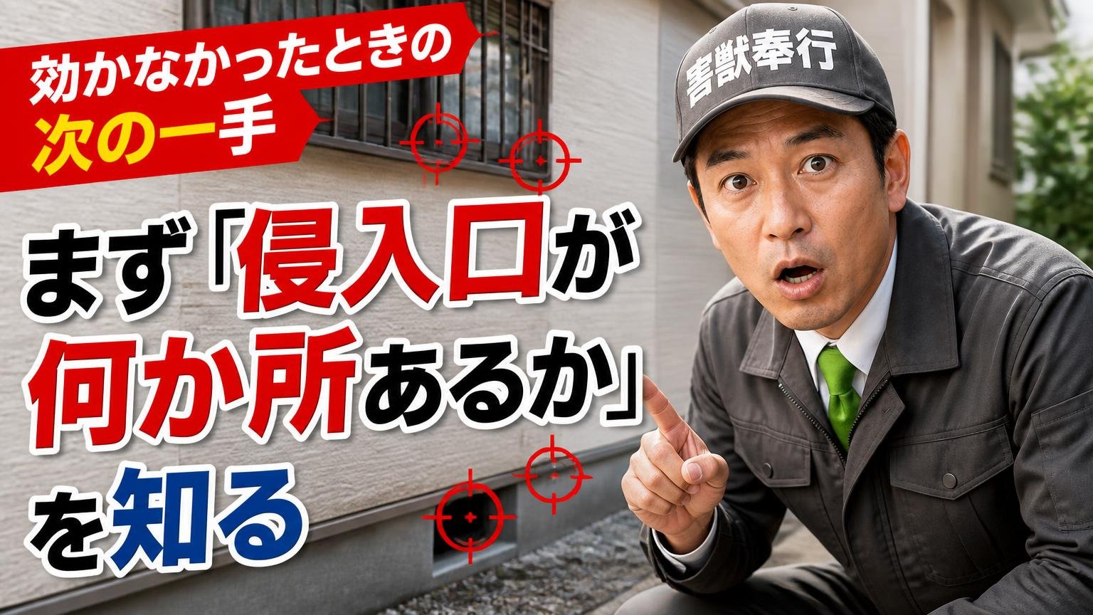 効かなかったときの次の一手|まず「侵入口が何か所あるか」を知る