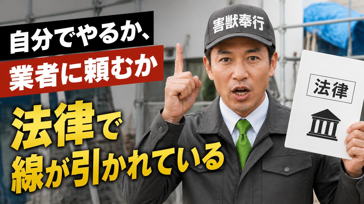 自分でやるか、業者に頼むか|法律で線が引かれている