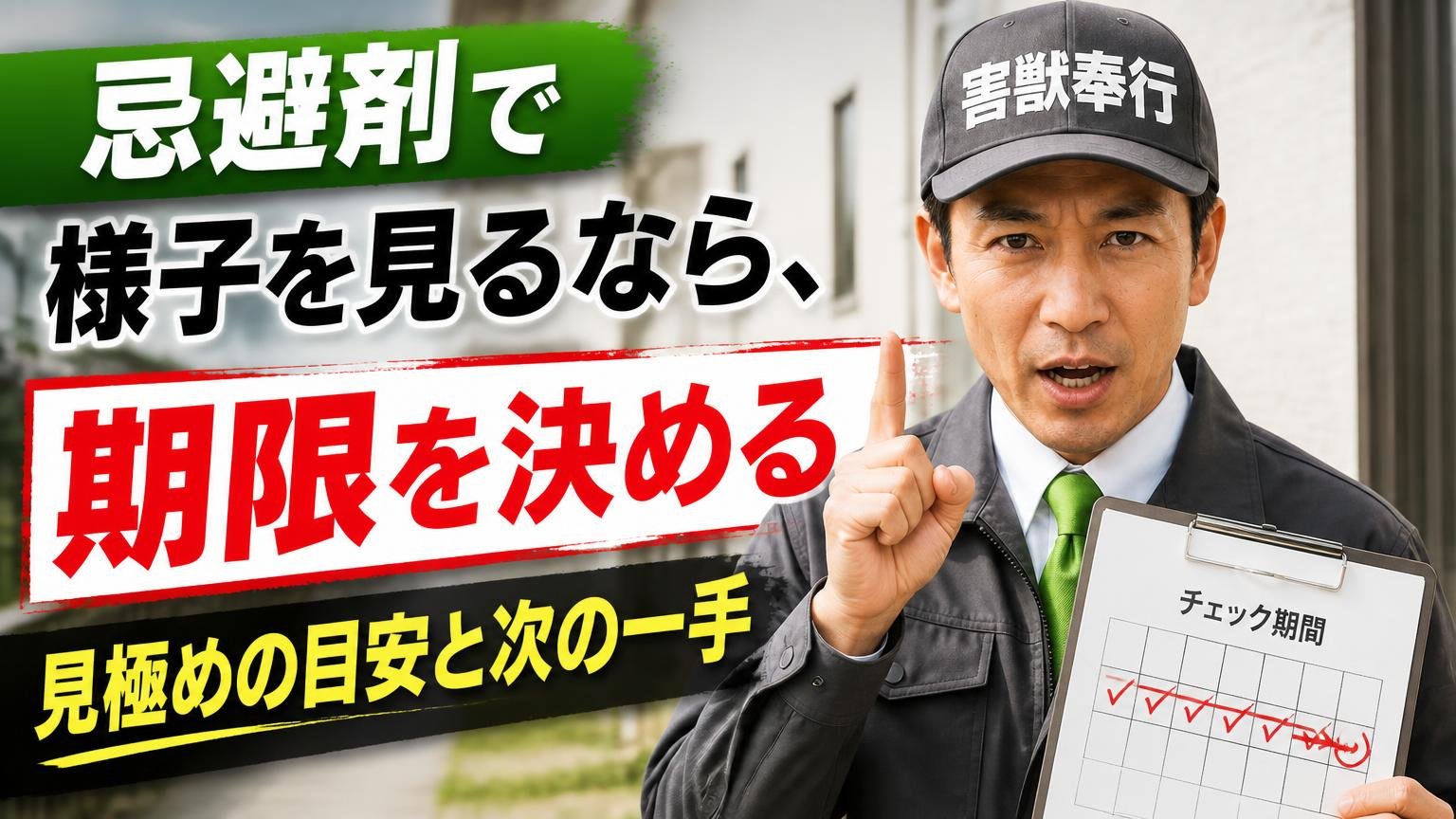 忌避剤で様子を見るなら、期限を決める|見極めの目安と次の一手