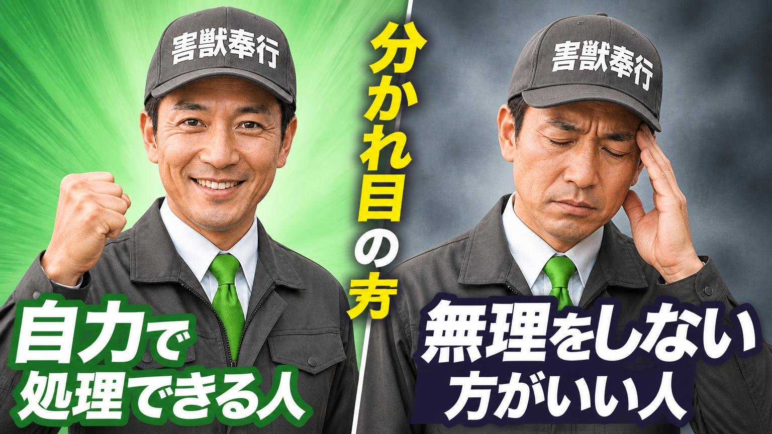 自力で処理できる人と、無理をしない方がいい人の分かれ目