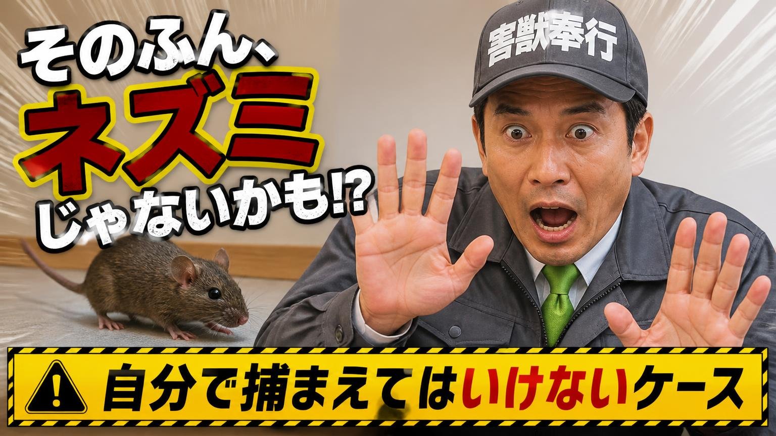 そのふん、ネズミじゃないかもしれない|自分で捕まえてはいけないケース