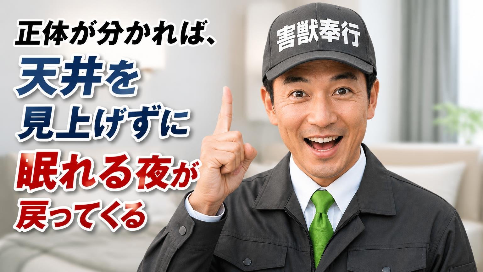 まとめ|正体が分かれば、天井を見上げずに眠れる夜が戻ってくる