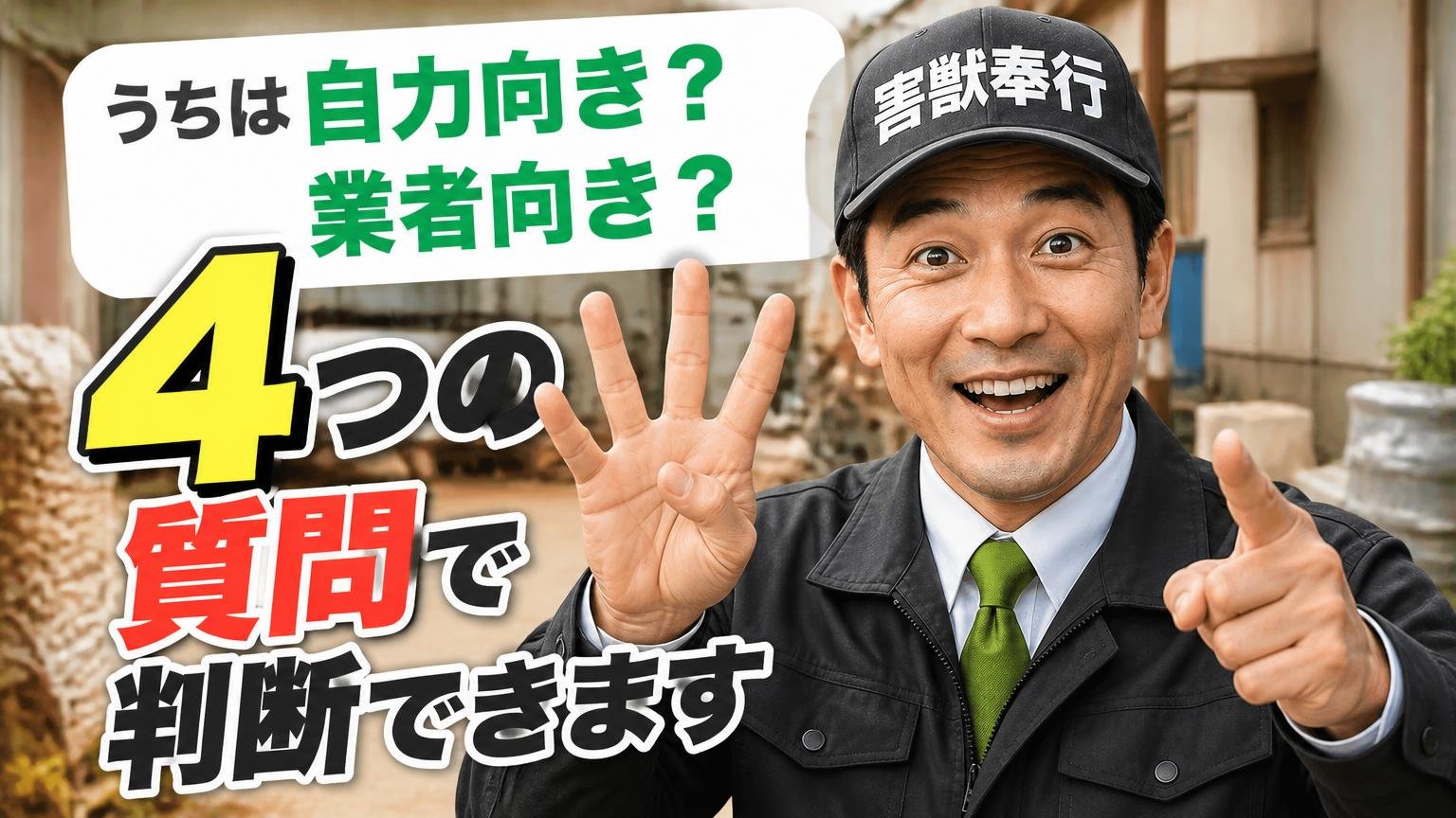 うちは自力向き?業者向き?4つの質問で判断できます