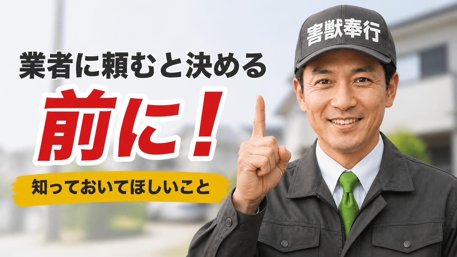 業者に頼むと決める前に、知っておいてほしいこと