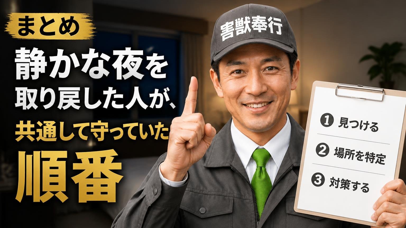 まとめ|静かな夜を取り戻した人が、共通して守っていた順番