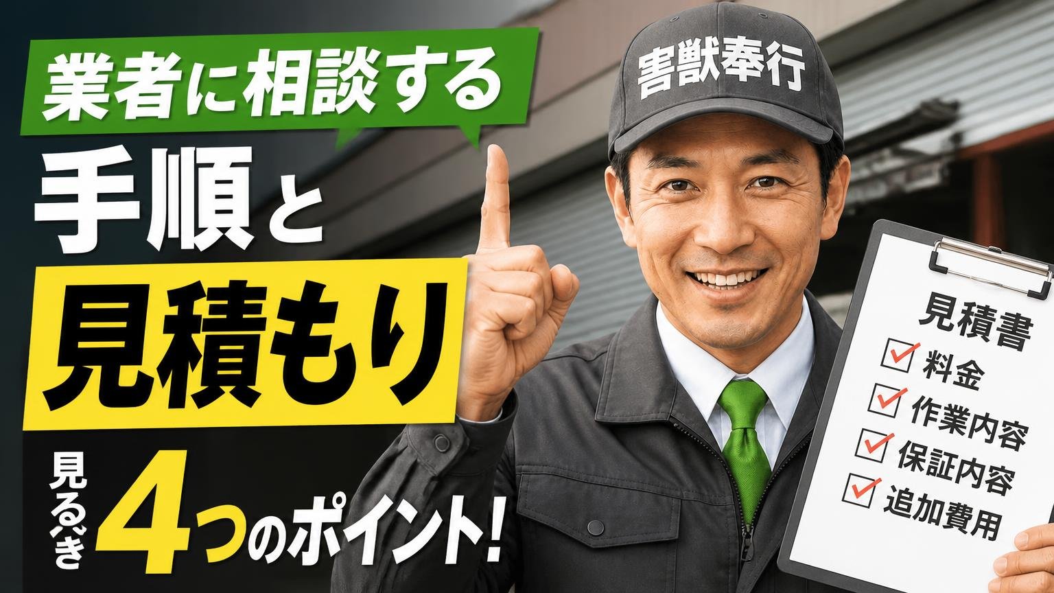 業者に相談するときの手順と、見積もりで見るべき4つのポイント