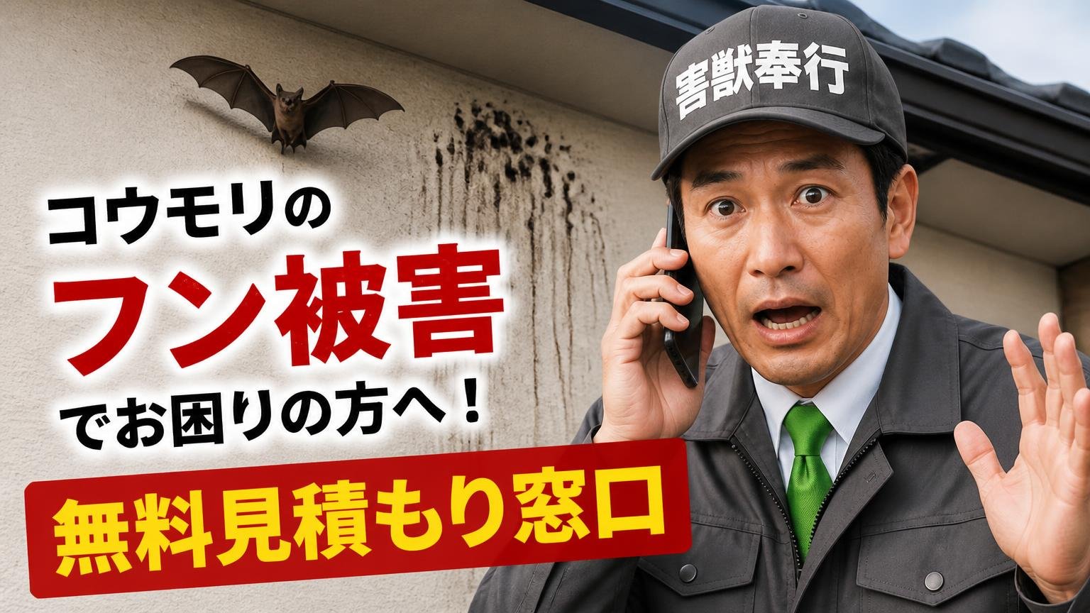 コウモリのフン被害で、実際に相談されている無料見積もり窓口