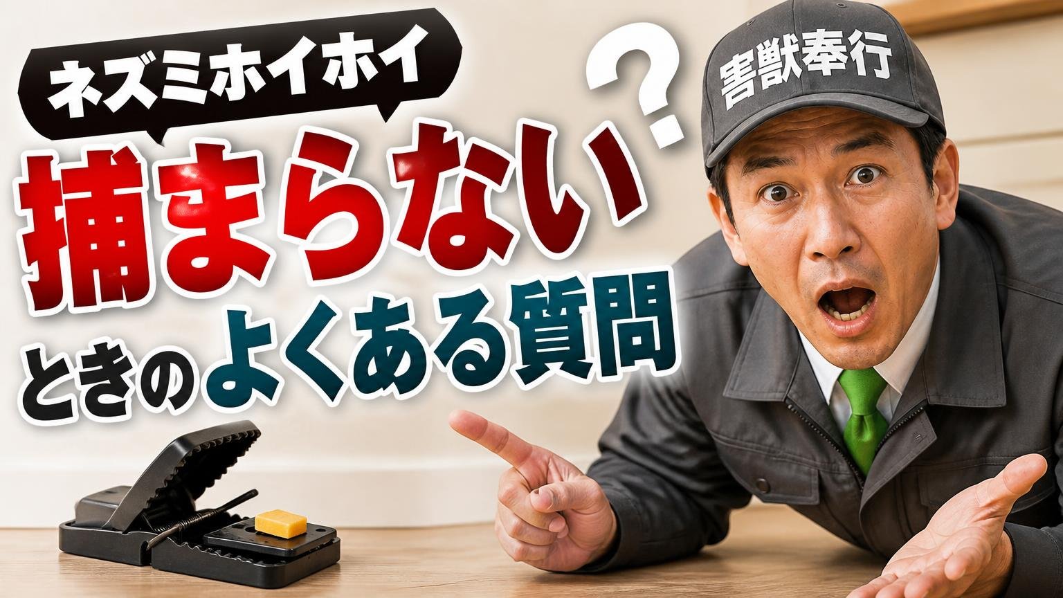 ネズミホイホイが捕まらないときのよくある質問
