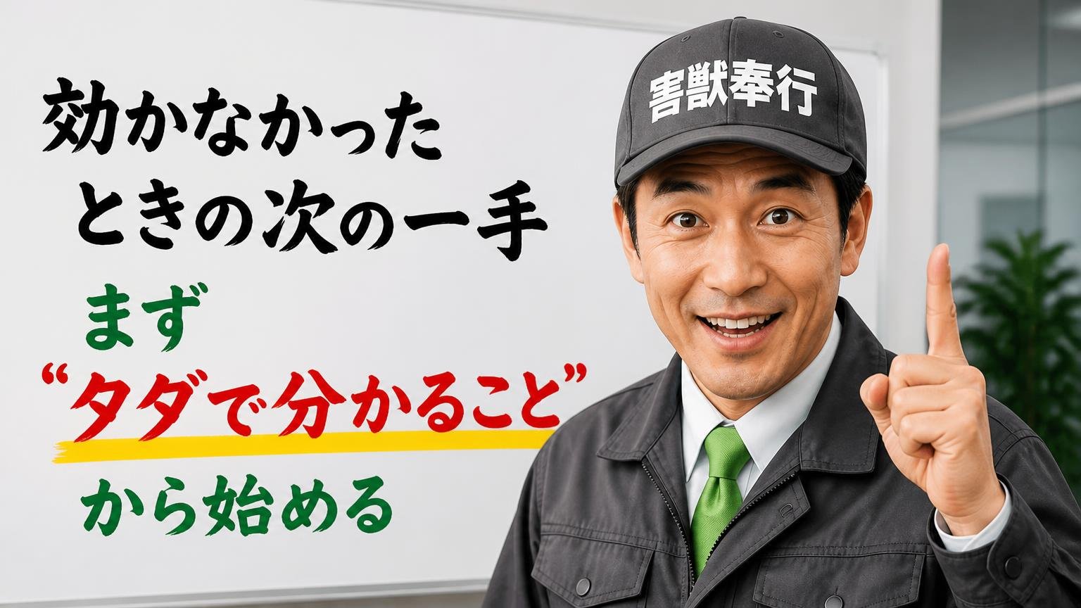 効かなかったときの次の一手|まず「タダで分かること」から始める