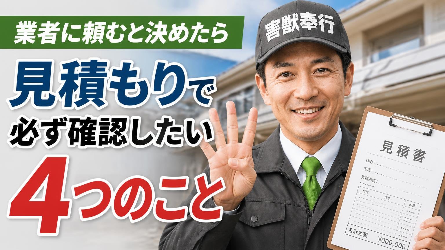 業者に頼むと決めたら｜見積もりで必ず確認したい4つのこと