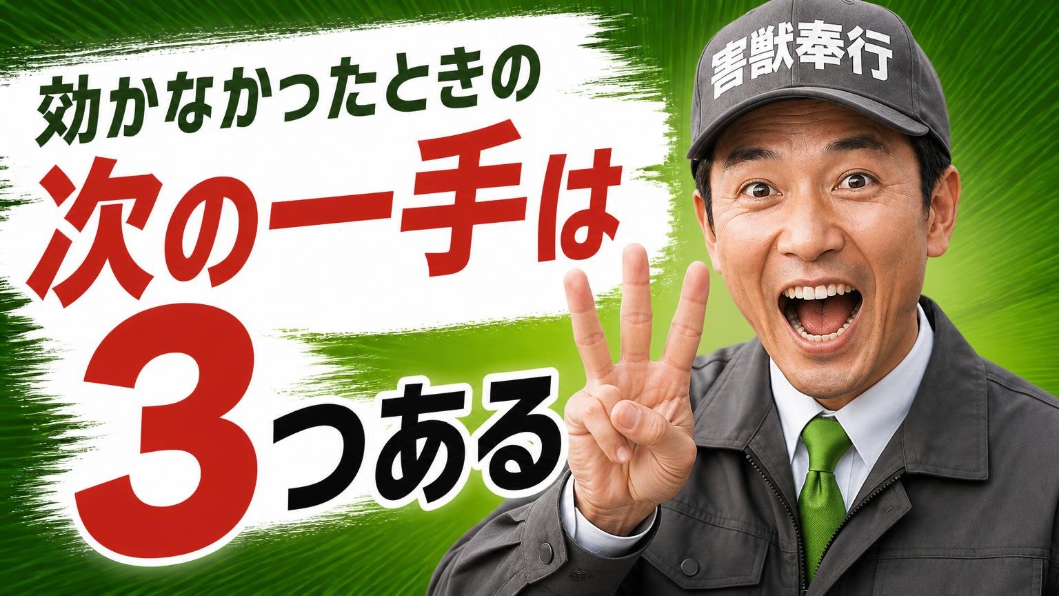 効かなかったときの「次の一手」は3つある