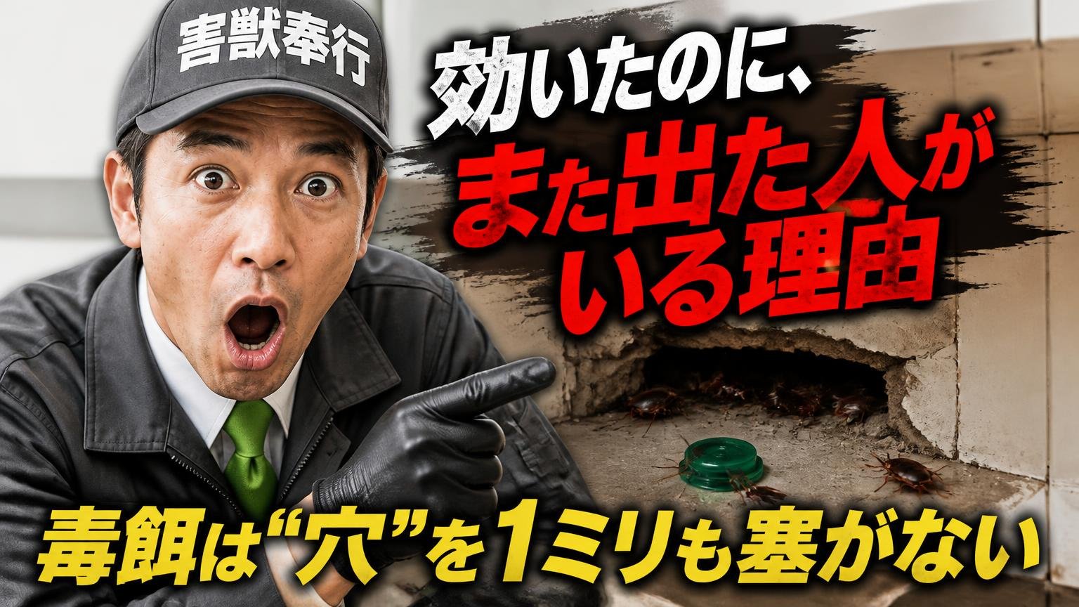 効いたのに、また出た人がいる理由｜毒餌は"穴"を1ミリも塞がない